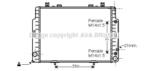 AVA QUALITY COOLING Радиатор, охлаждение двигателя MSA2129